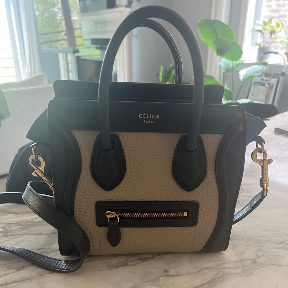 Celine tricolor nano luggage - authentic